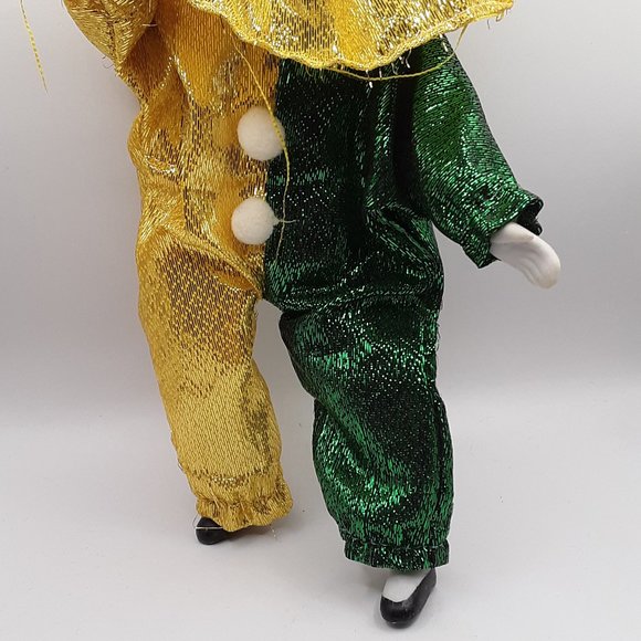Harlequin Jester Clown Girl Doll Vintage Preowned Bendable Wires Collectible - Picture 13 of 14